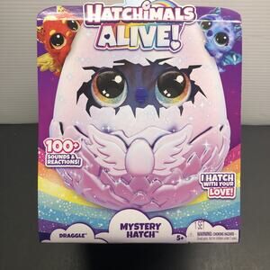 Hatchimals Alive, Mystery Hatch Draggle, Surprise Interactive Toy & Egg (NIB)